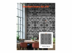 Papel Pintado|Papel Pintado | Papel Pintado Adhesivo de Pared SucceBuy, 45 cm x 10 m, Rollo de Papel Pintado Autoadhesivo en Vinilo, Motivo Ladrillo , para Revestimiento de Pared