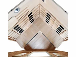 Concept-Usine Sauna De Infrarrojos | Parasol excéntrico, cuadrada de 3x3 m, giratoria 360 ° gris PALATINO