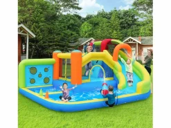 Merax Castillo Hinchable | Parque acuático inflable 7 en 1 para niños - 410 x 315 x 203 cm - Oxford - Con ventilador -