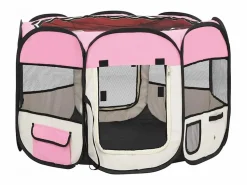 Clicnbuy Seguridad Para Mascotas * Parque de perros plegable bolsa de transporte 90x90x58 cm Rosa