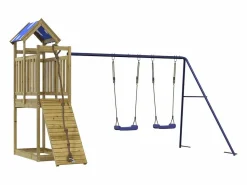 Columpio * Parque infantil de exterior madera de pino impregnada ES162695 Marru00f3n