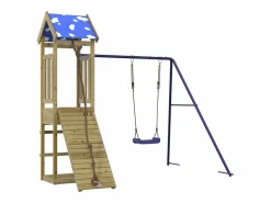 Columpio * Parque infantil de exterior madera de pino impregnada ES173904 Marru00f3n