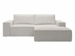 Vente-unique Todos Los Sofás|Sofá De Terciopelo | Pequeño Sofá cama rinconera derecha de pana AMELIA