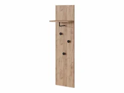 Perchero de pared roble dorado 36x21.6x135 siri < Vicco Discount