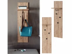 Perchero de pared roble dorado 36x21.6x135 siri < Vicco Discount