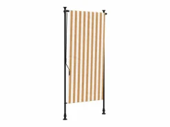 Persiana enrollable exterior tela acero y blanco ES505511 < Online