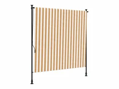 Persiana enrollable exterior tela acero y blanco ES972271 < Outlet