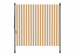Persiana enrollable exterior tela acero y blanco ES972271 < Outlet