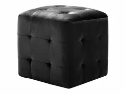 2 piezas Pufs 30 x 30 x 30 cm Tejido terciopelo < Clearance