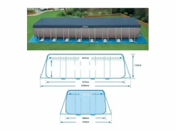 Piscina de jardín 975x488x132 cm con bomba, escalera y accesorios < Intex Sale