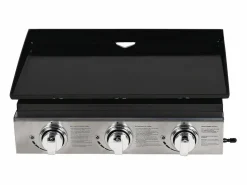 Habitat et jardin Plancha Cocina|Pequeño Electrodoméstico * Plancha "Presto 3" - 3 quemadores - 7,5 kW - Gris Negro