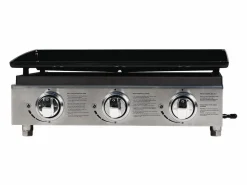 Habitat et jardin Plancha Cocina|Pequeño Electrodoméstico * Plancha "Presto 3" - 3 quemadores - 7,5 kW - Gris Negro