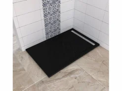 Plato de ducha rectangular 90x140x3cm resina pizarra gel coat ,válvula incluida < Aica Outlet