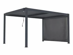 Pérgola bioclimática "Windsor premium" con led y toldo de aluminio - 3 x 4 m - < Habitat et jardin Outlet
