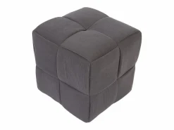 ADEC Accesorios De Almacenaje|Cesta * Puf Courdoruy diseño cuadrado 41x45x45 cm Gris