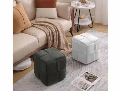 ADEC Accesorios De Almacenaje|Cesta * Puf Courdoruy diseño cuadrado 41x45x45 cm Gris