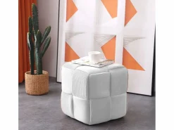 ADEC Accesorios De Almacenaje|Cesta | Puf Courdoruy diseño cuadrado 41x45x45 cm