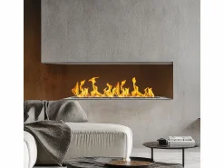 Chimenea|Chimenea * Quemador automático de bioetanol integrado Slim 100 Smart APP Gris
