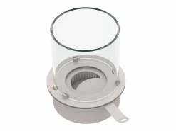 Quemador redondo con cristal para chimenea de bioetanol, biochimenea de acero inoxidable, 3 lt diámetro 30 cm < Clearance