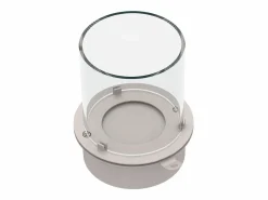Quemador redondo con cristal para chimenea de bioetanol, biochimenea de acero inoxidable, 3 lt diámetro 30 cm < Clearance