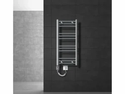 Radiador Eléctrico con Resistencia 600W, 400 x 800 mm, Cromado, Conexión Lateral < LuxeBath Best