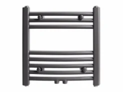 vidaxl Toallero Eléctrico * Radiador toallero de baño curvo 480x480 mm Gris