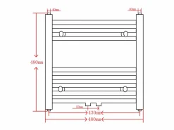 vidaxl Toallero Eléctrico * Radiador toallero de baño curvo 480x480 mm Gris