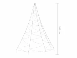 Árbol de pared con gancho metálico 720 LED blanco cálido 5 m < vidaxl Clearance