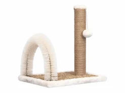Clicnbuy Juego De Animales * Árbol para gatos con cepillo de aseo y poste rascador Marru00f3n