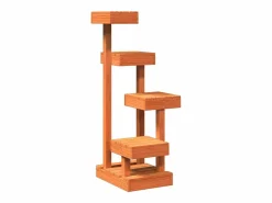 Clicnbuy Juego De Animales * Árbol para gatos madera maciza pino marrón cera 45,5x49x103 cm Marru00f3n