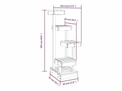 Árbol para gatos madera maciza de pino 45,5x49x103 cm < Clicnbuy Clearance