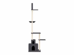 Clicnbuy Juego De Animales * Árbol rascador gatos suelo a techo oscuro 250,5-276,5 cm Gris