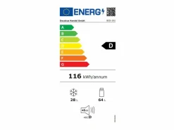 DripeX Electrodomésticos De Frío | Refrigerador 28L+64L, -27°C~13°C, 116 kWh/año, 45dB, eficiencia energética D, , 41x45.5x105.5cm