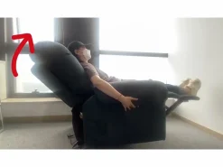 Relájate sillón de terciopelo eléctrico de teddy, silla de ocio ajustable con USB, anti -estatal con reposapiés - 96x97x104cm < DripeX
