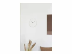 House Nordic Reloj De Pared | Reloj de pared orgánico de Viena, cemento blanquecino, 28 x 33 cm