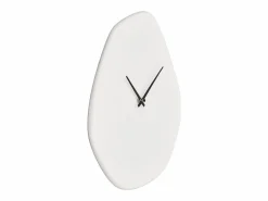 House Nordic Reloj De Pared | Reloj de pared orgánico de Viena, cemento blanquecino, 28 x 33 cm
