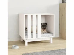 Rivoli Caseta para perros madera maciza de pino 60x45x57 cm < Garden Furniture