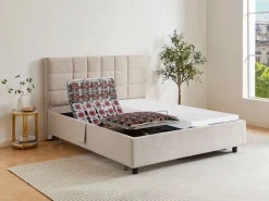 Ysmée Cama Articulada | Salón de jardín de metal: 1 banco 2 sillas 1 mesa de centro verde almendra - CEDEIRA de MYLIA