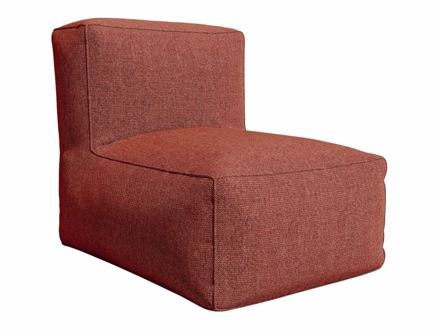Salón de jardín de tela - 1 sillón 1 ángulo 1 chaise longue 1 puf NOUMARA < MYLIA Online