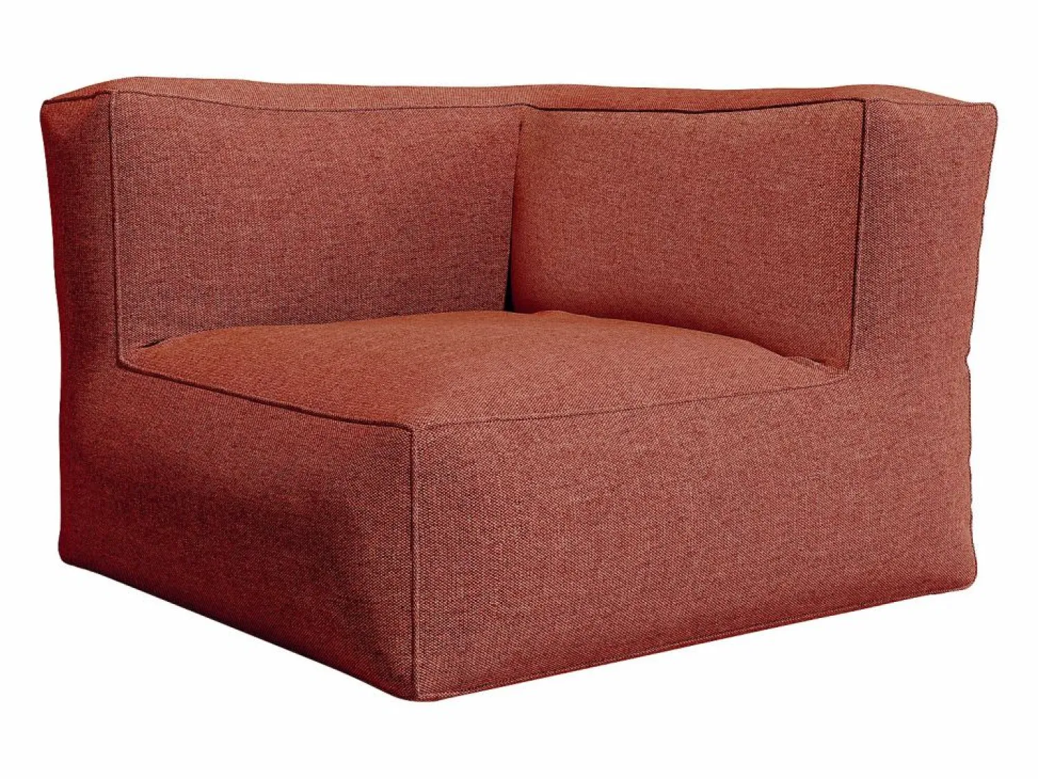 Salón de jardín de tela - 1 sillón 1 ángulo 1 chaise longue 1 puf NOUMARA < MYLIA Online
