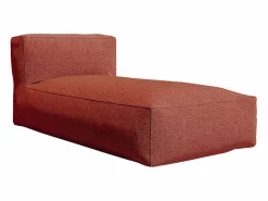 Salón de jardín de tela - 1 sillón 1 ángulo 1 chaise longue 1 puf NOUMARA < MYLIA Online