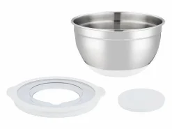 Arthur Martin Presentación Y Servicio|Vajilla * Set de 3 ensaladeras de acero inoxidable 16-24 cm con tapas herméticas y base antideslizante de silicona Multicolor