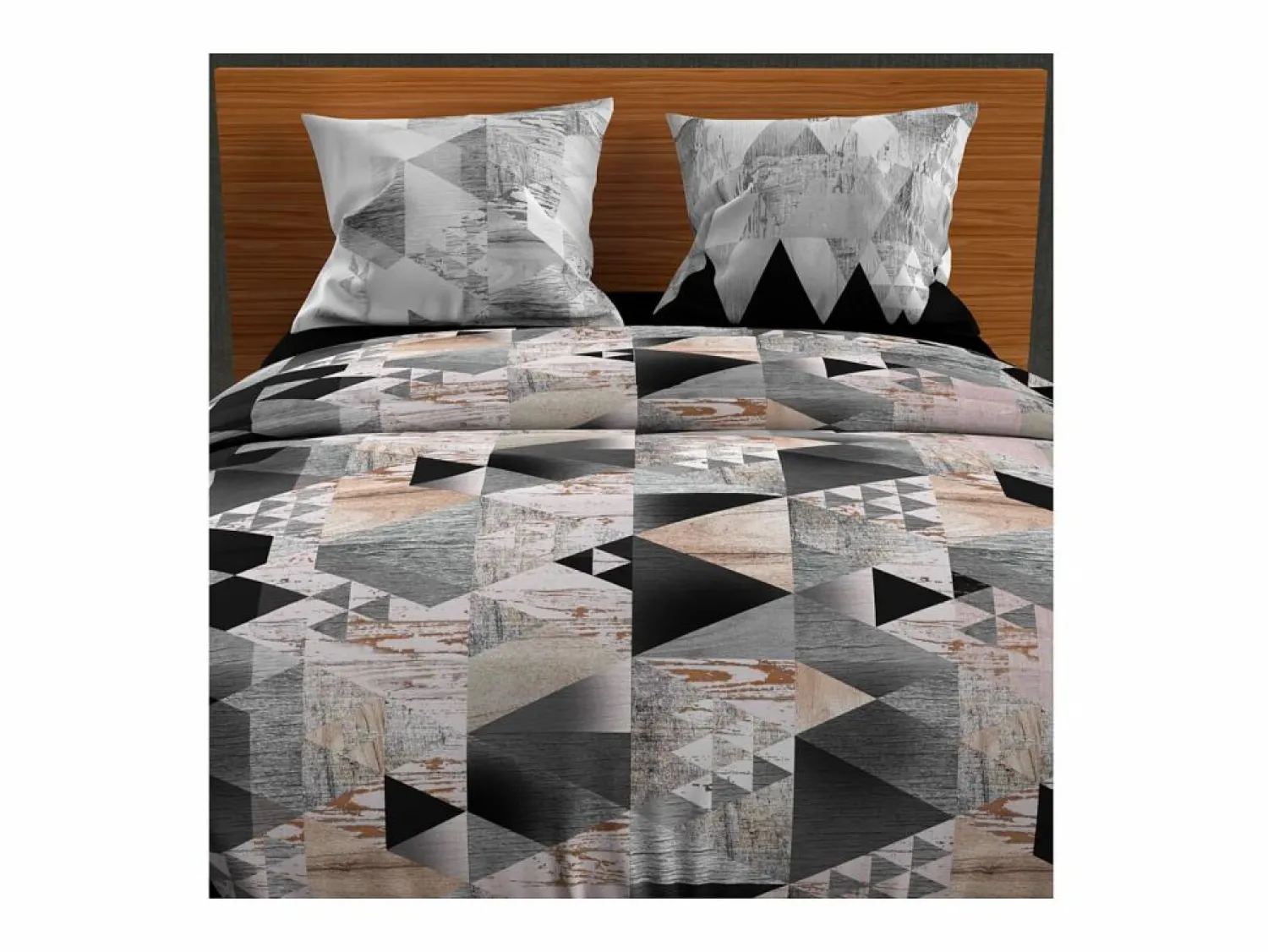 Soleil d'ocre Ropa De Cama|Juego De Sábanas | Set de fundas nórdicas 240X220 cm ANTRACITA NÓRDICA, 100% algodón