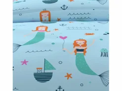 Soleil d'ocre Ropa De Cama|Juego De Sábanas | Set de fundas nórdicas 120x150 cm SIRENES , 100% algodón 57 hilos/cm2