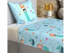 Soleil d'ocre Ropa De Cama|Juego De Sábanas | Set de sábanas 180x290 cm SIRENES , 100% algodón 57 hilos/cm2