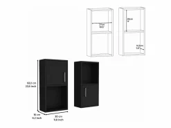 Set de Muebles auxiliares de baño en melamina con 4 estantes y 2 puertas , , 60.1 cm X 30 cm X 16 cm < TuHome Best