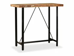vidaxl Mesa Alta * Set de muebles de bar 5 piezas madera maciza reciclada Color natural claro