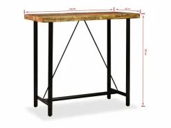 vidaxl Mesa Alta * Set de muebles de bar 5 piezas madera maciza reciclada Color natural claro
