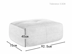 DripeX Sofá Modular * Set de Sofá Modular de Pana Acanalada: Pouf - 92.5x75x44cm - Verde