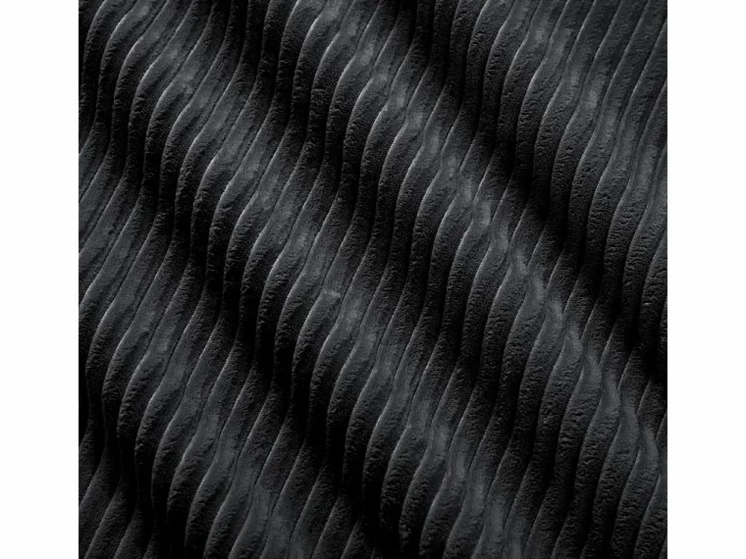 DripeX Sofá Modular * Set de Sofá Modular de Pana Acanalada: Pouf - 92.5x75x44cm - Negro